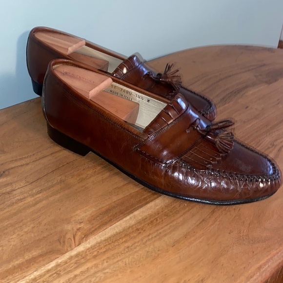 Johnston & Murphy Stanza loafers color chestnut size 10 1/2 Wide - Picture 4 of 5
